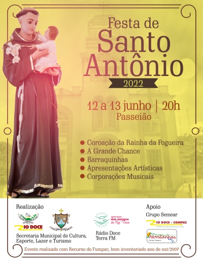 Festa de Santo Antônio terá programação especial