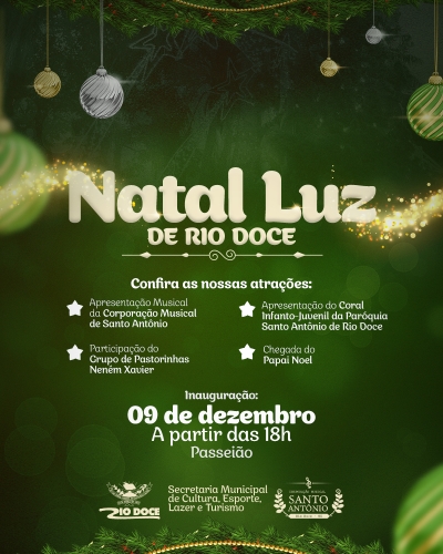 Inauguração do Natal Luz Rio Doce 2023