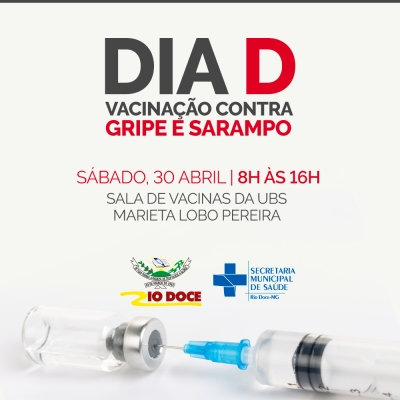 Dia D de vacinação contra a Gripe e Sarampo acontece neste sábado